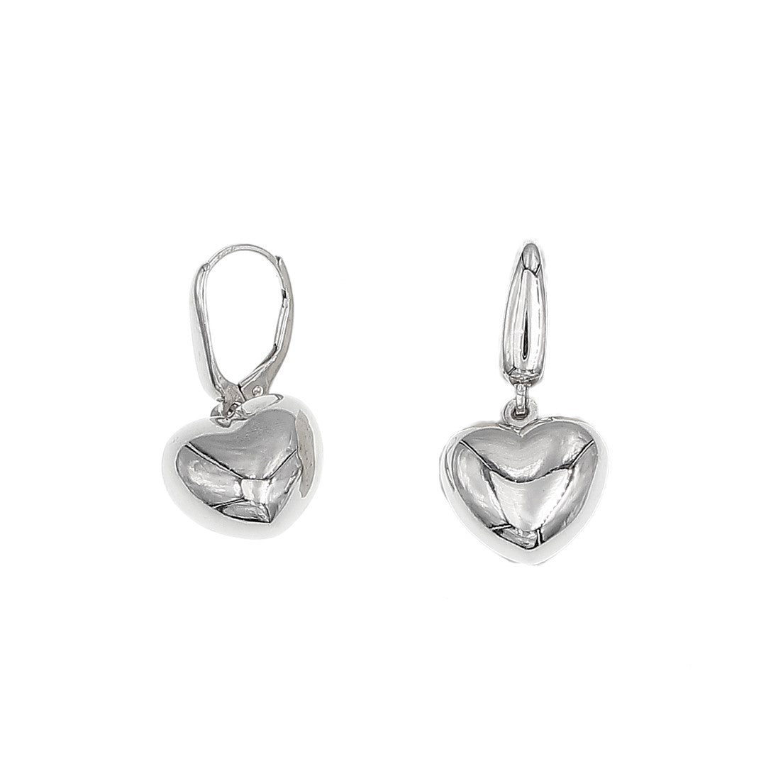 ELEA HEART EARRINGS - Sterling Silver / Rhodium plating