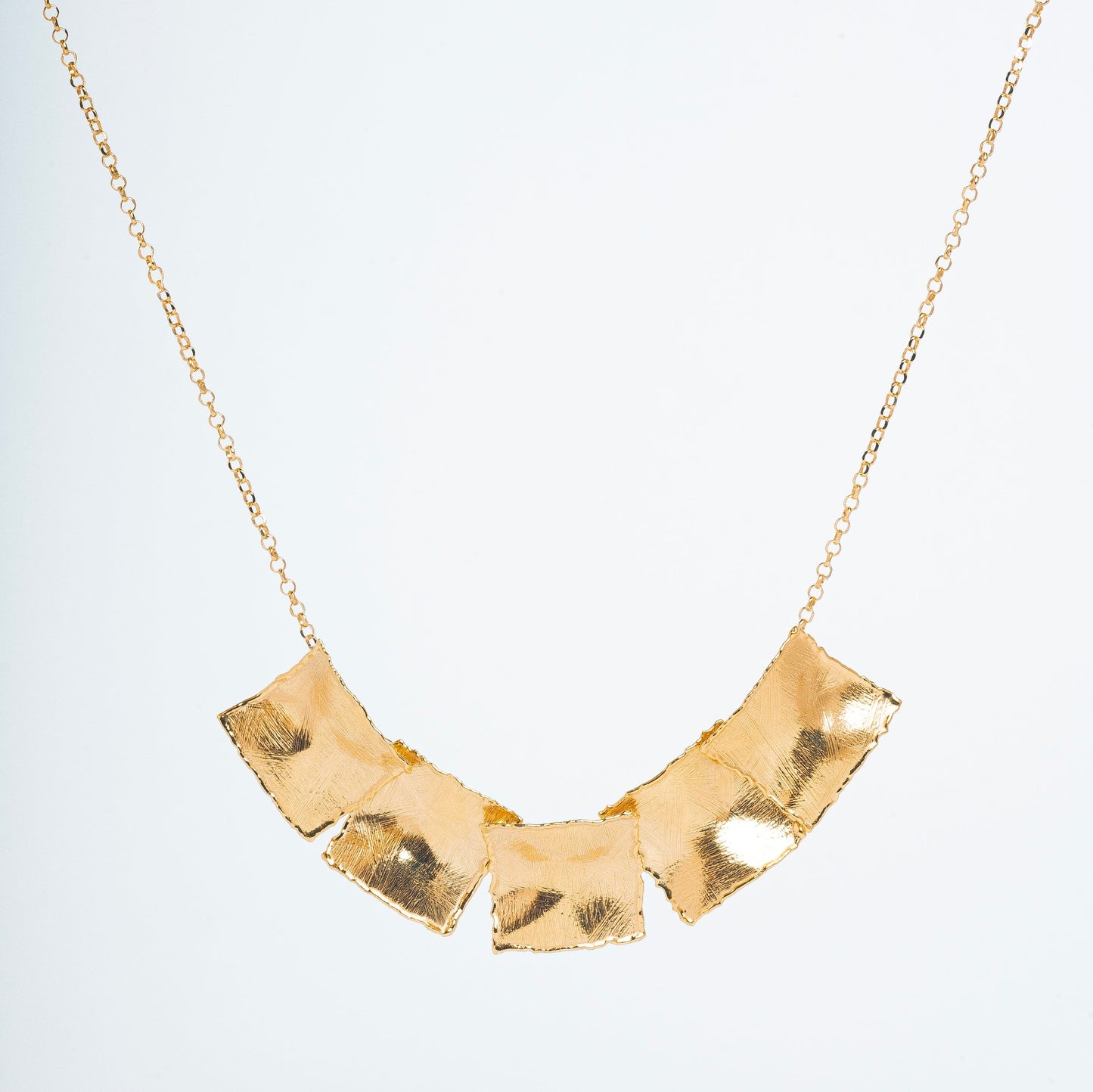 GAIA SQUARE NECKLACE -  Sterling Silver / 18k Gold-plating