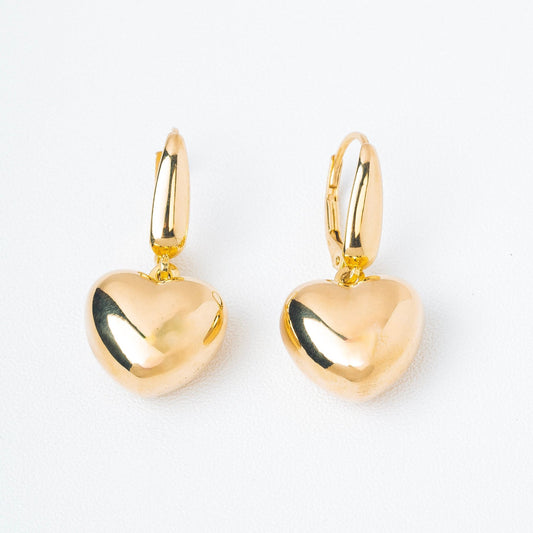 ELEA HEART EARRINGS - Sterling Silver / 18k Gold-plating