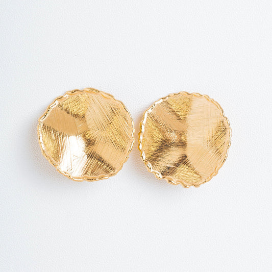 GAIA ROUND EARRING - Sterling Silver / 18k Gold-plating