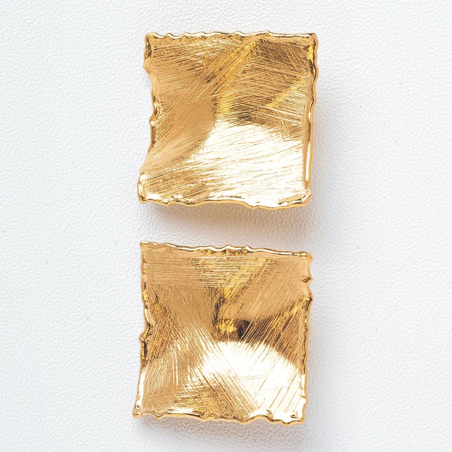 GAIA SQUARE EARRING - STERLING SILVER / 18K GOLD-PLATING