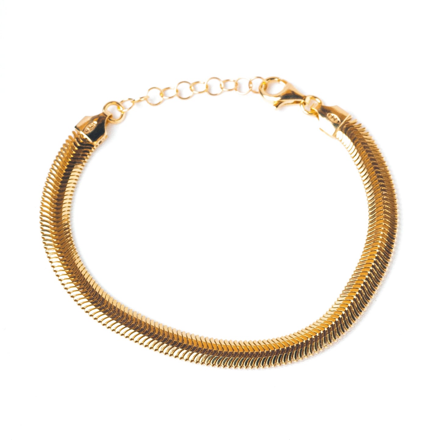 PULSERA SERPIENTE FREJA - Plata de ley / Baño de oro de 18 k