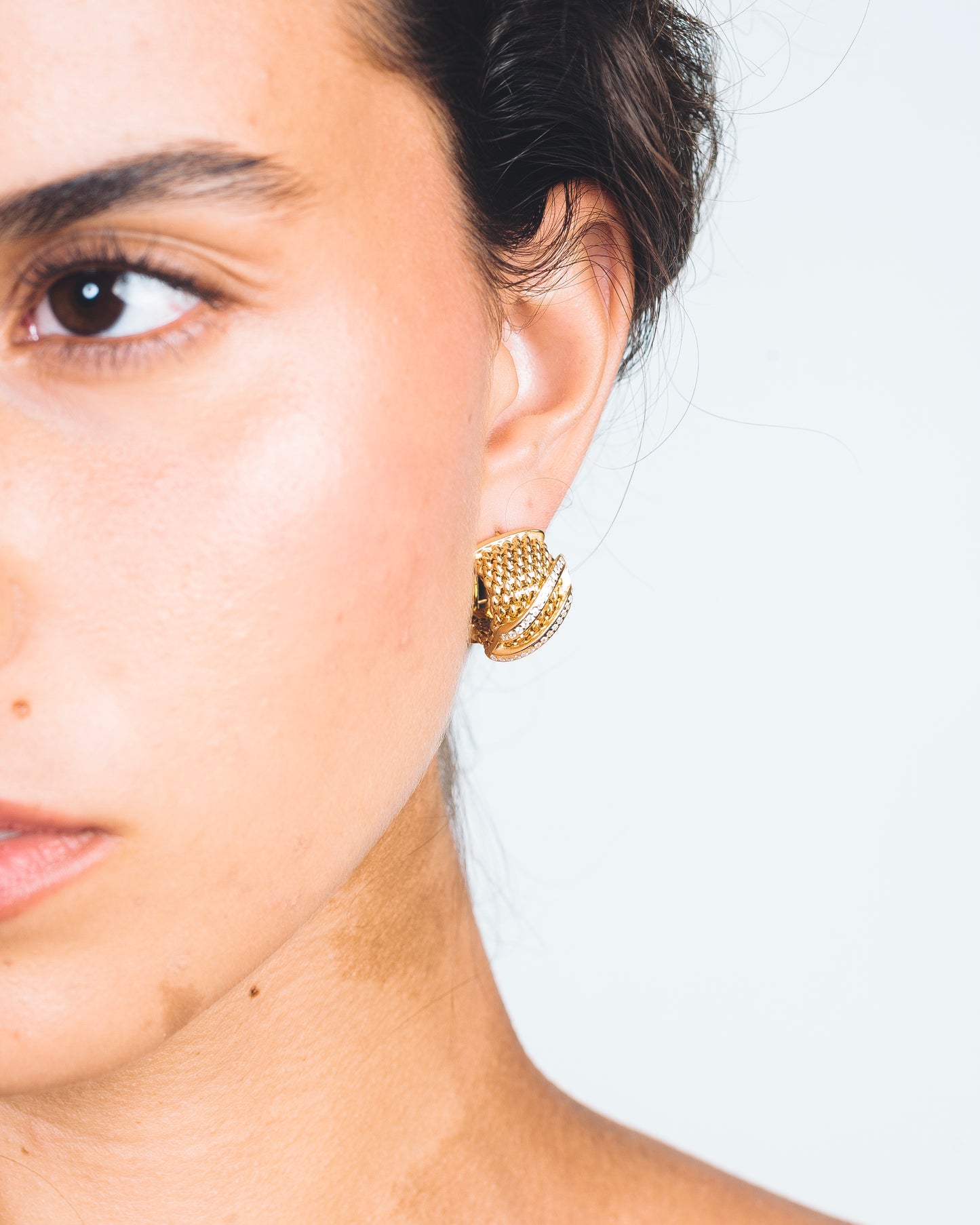 LYA EARRING  - Sterling Silver / 18k gold-plating