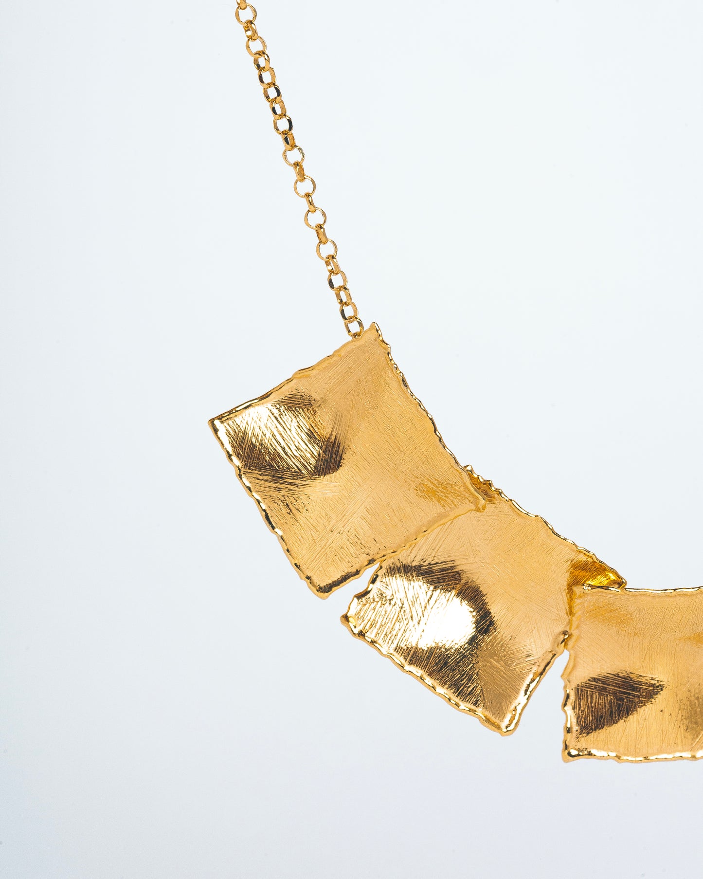 GAIA SQUARE NECKLACE -  Sterling Silver / 18k Gold-plating