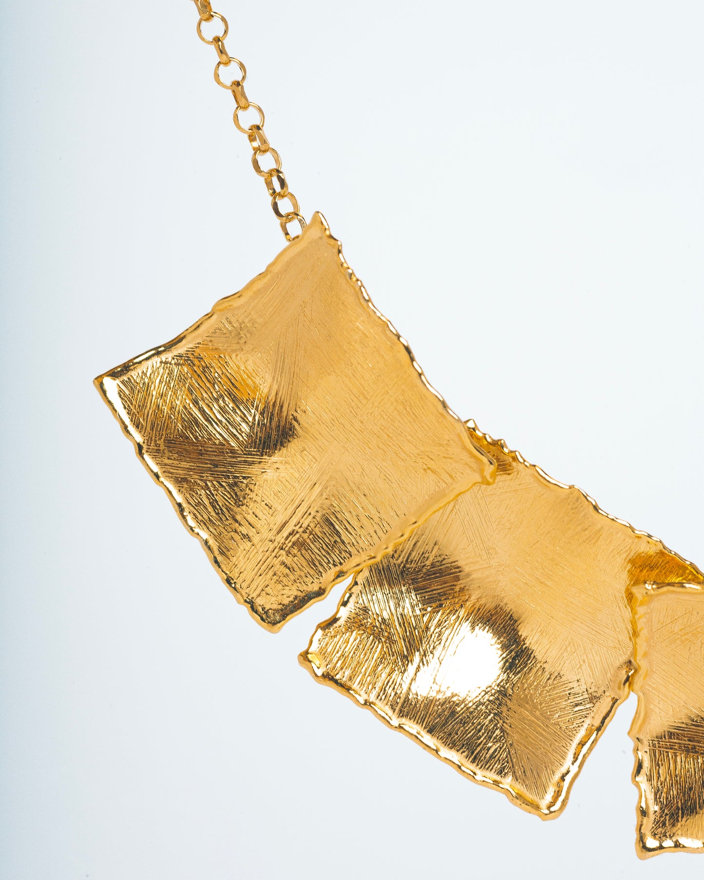 GAIA SQUARE NECKLACE -  Sterling Silver / 18k Gold-plating