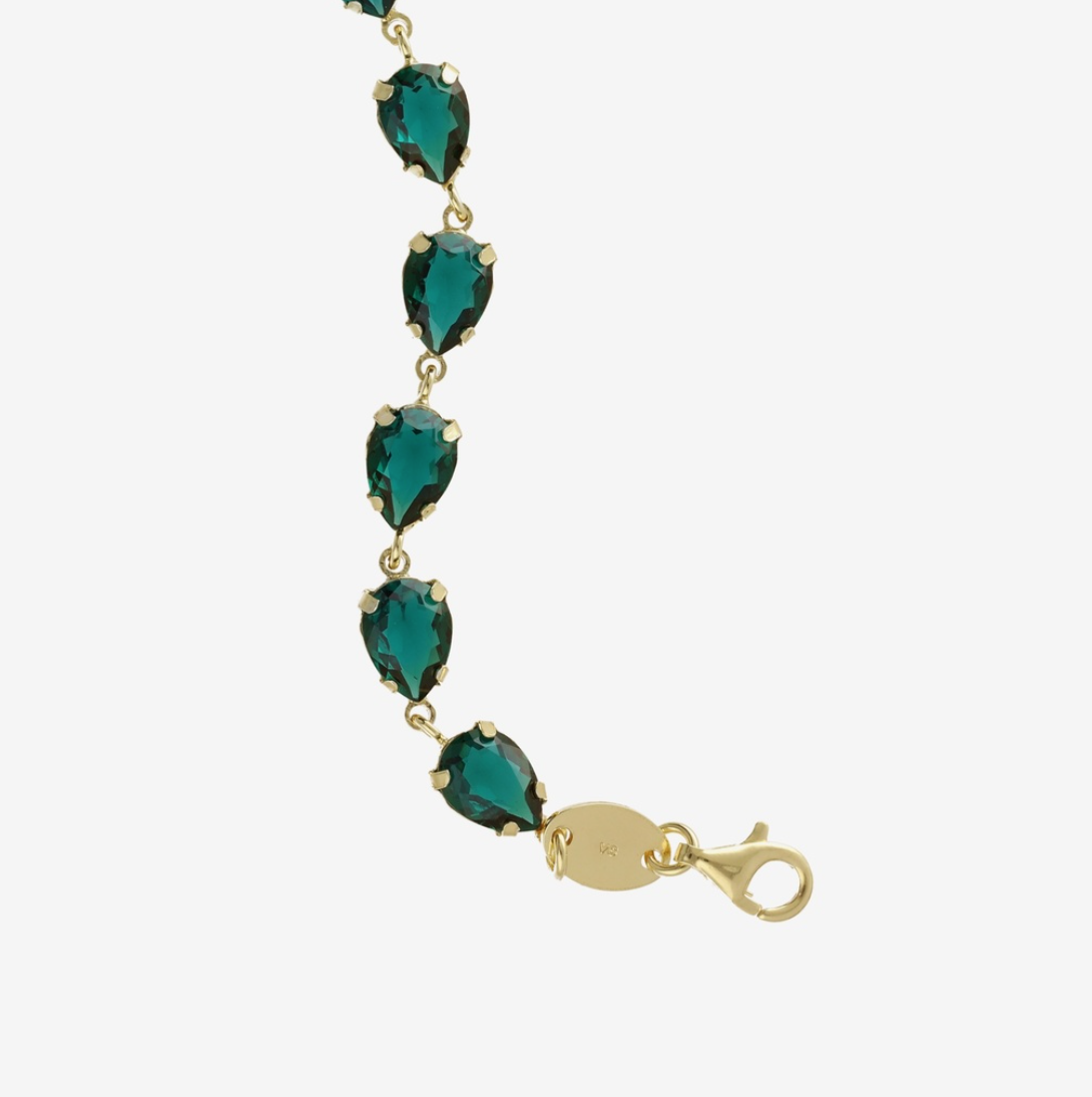 IZABEL BRACELET - DARK GREEN CRYSTAL