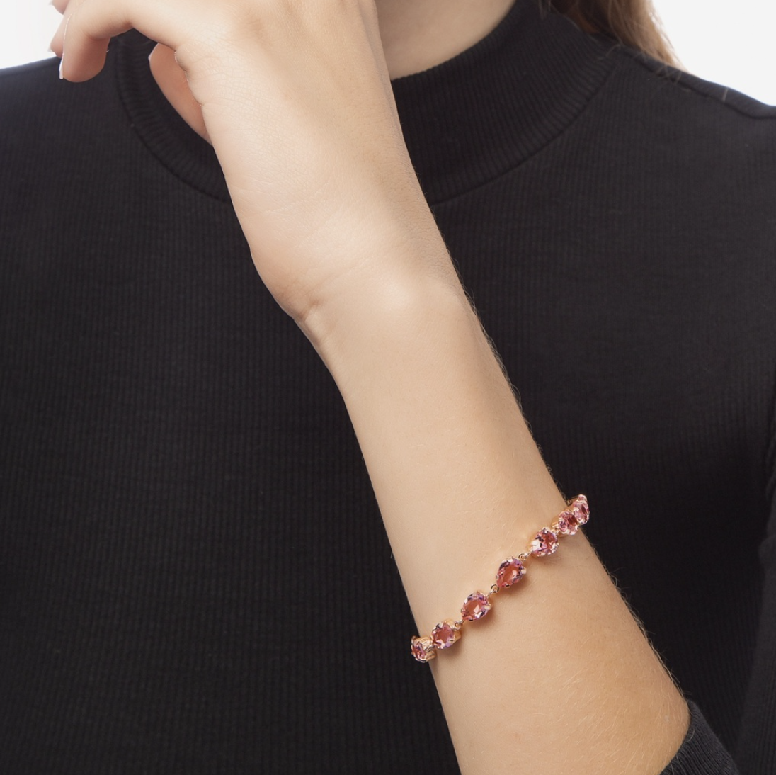 IZABEL BRACELET - LIGHT ROSE CRYSTAL